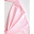 thumbnail image 4 of Pink Womens Halter Neck Ruched Bodycon Mini Dress With Sparkling Glitter Detail, 4 of 7