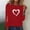Red, variant on FDGIU Women Cute Valentine Graphic Tees - Long Sleeve Crew Neck Loose Fit Tunic Blouse Comfy Casual