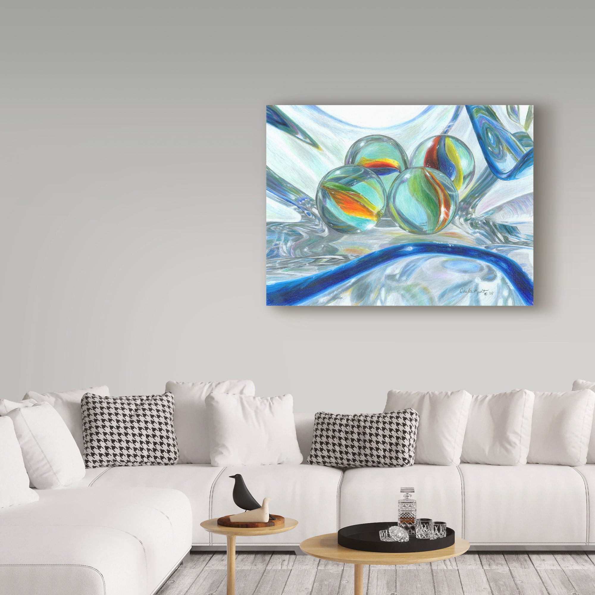 Trademark Fine Art 'Bowl Of Marbles' Canvas Art by Carla Kurt