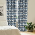 thumbnail image 2 of Ambesonne Fish Curtains, Cartoon Aquarium, Pair of 28"x63", Slate and Cadet Blue Tan, 2 of 5