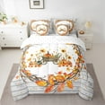 thumbnail image 2 of Feelyou Autumn Leaf Flower Twin Bedding Sets 7-Piece for Child, Halloween Fall Pumpkin Bedding Comforter Set, Rustic Wooden Plank Reversible Sheet Sets, Breathable Home Decor, 2 of 7