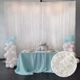 thumbnail image 2 of Efavormart 8ftx8ft White Fringe Shag Polyester Photo Backdrop Curtain, Minky Fabric Wedding Drapery Panel, 2 of 10