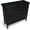 Black, variant on HUANG Portable Folding Bar Table with Storage Shelf, 2 Skirts & Carrying Case, Black