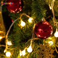 thumbnail image 5 of Spencer 48Pcs Christmas Ball Ornaments Small Shatterproof Xmas Tree Decorative Balls Setwith Hanging Hooks for Holiday Wedding Party Decorations, Red (30mm/1.2"), 5 of 6