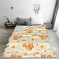 thumbnail image 5 of Honeii Squirrel And Leaves Print Fleece Blanket - Throw Blanket for Bed, Sofa, Couch, Camping, and Travel , Microplush Ultra Soft Warm Blanket-40"x30", 5 of 7