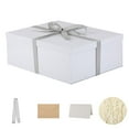 thumbnail image 1 of Caja de regalo OBMMIRAO grande 43x33x15 cm blanca con tapa, 1 of 7