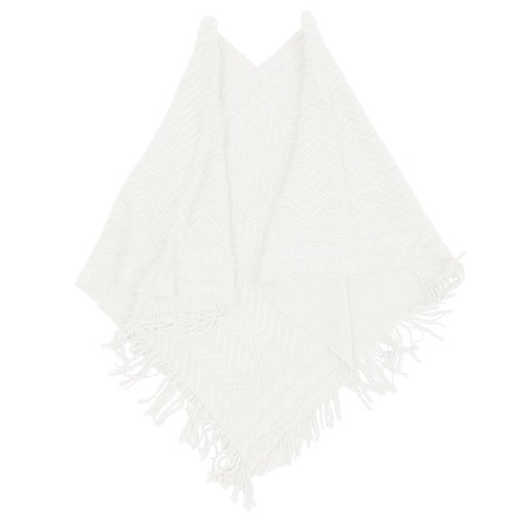 LOLIPPYY White Winter Shawl Wrap Large Poncho Cape Sweater Durable Fashion Accessory