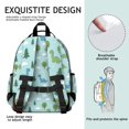 thumbnail image 5 of Light Blue Dinosaurs Forest Pattern Cute School Backpack Bag for School with Padded Back and Adjustable Shoulder Straps 15.25"x11.5"x5.25", 5 of 5
