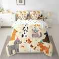 thumbnail image 2 of Homewish Cartoon Dogs 7-Piece Twin Bedding Sets for Preppy Children Kids,Happy Birthday Bedding Comforter Set,Kawaii Animal Pet Breathable Sheet Sets,Microfiber Bedroom Decor,Reversible, 2 of 8