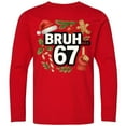 thumbnail image 3 of Inktastic Bruh 67 Christmas Holiday Cheer Long Sleeve Youth T-Shirt, 3 of 5