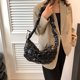 thumbnail image 4 of Bolso Hombro para Axilas para Mujer Correas Hombro Ajustables Bolso PU (negro), 4 of 9