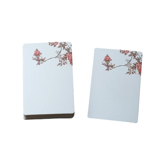 20Sheets Flower Note Cards For Drawing Journaling 2.24x3.54Inch Unlined Paper Card for Scrapbooking