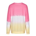 thumbnail image 1 of Mode Été pour Femmes Manches Longues Col Rond Dégradé Imprimé Hauts Décontractés Blouse, 1 of 7