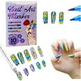 thumbnail image 6 of 12 Colors Nail Art Pens Set, Waterproof DIY Nail Art Pens Set, 0.5MM Fine Tips Quick-Drying Nails Art Drawing Pens, Nail Painting Artistic Decorations, 6 of 6