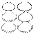 thumbnail image 1 of 6 Piezas Diadema de Metal - Bandas para el Cabello para Hombres y Mujeres, Soportes para Cabello Rizado, Aros para el Cabello de Primavera - Accesorios de Metal para el Cabello Perfectos par, 1 of 4