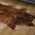 thumbnail image 3 of KASENTEX  Faux Cow Animal Print Area Rug, Rustic Rug 5.2 x 6.2 ft - Dark Brown Cowhide, 3 of 5