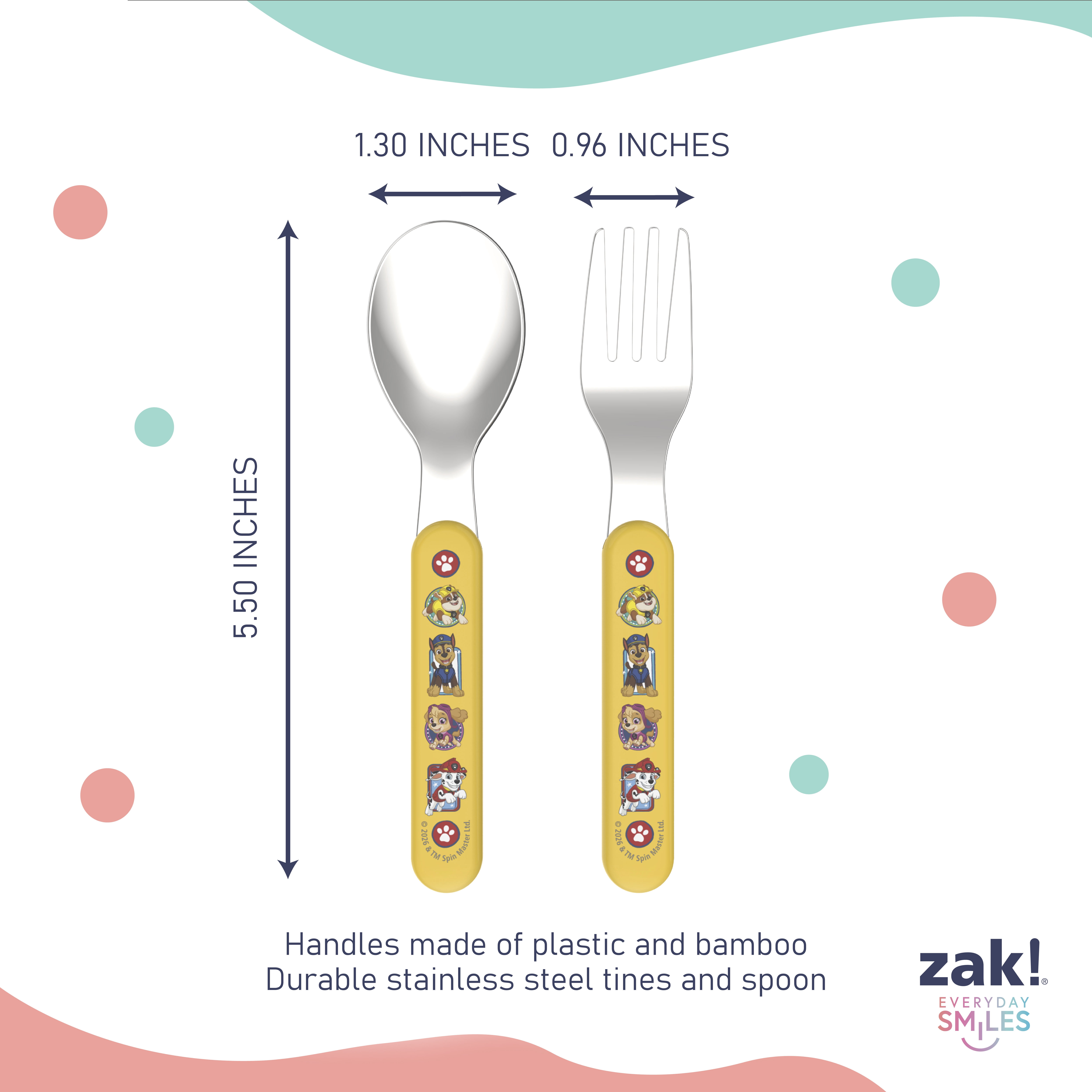 Zak Designs Paw Patrol 2pc Flatware Set