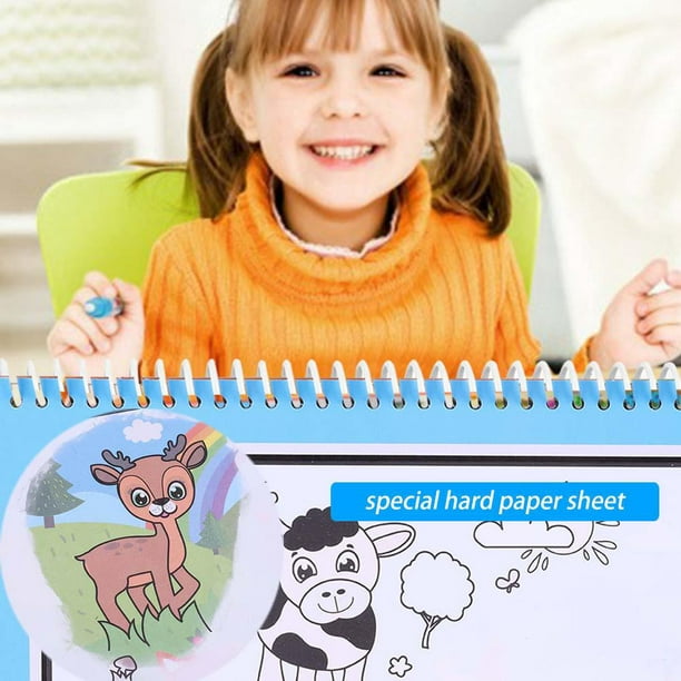 Livre de peinture à l'eau magique pour enfants, jeux pour bébés, jouets  Montessori, coloriage, nettoyage
