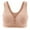 Beige, variant on Women's Front Closure Cotton Bra Comfortable Wireless Full Coverage Bralette Comfort Everyday Breastfeeding Bra with Pads
