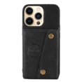 thumbnail image 2 of Funda de poliuretano termoplástico (PU) + TPU para iPhone 13 Pro Max, color negro, 2 of 5