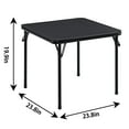 thumbnail image 3 of VECELO 23.8" Kids Folding Square Table, Portable Game and Activity Table for Indoor or Outdoor, Black, 3 of 7