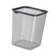 thumbnail image 4 of Papelera de basura con tapa abierta, cubo de hielo minimalista, 15 l, para baño negro y gris, 4 of 9
