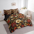 thumbnail image 3 of Manfei Exotic Style Twin Bedding Sets 7-Piece for Teens Adults,Chic Floral Flowers Bedding Comforter Set Microfiber,Vintage Aesthetics Breathable Sheet Sets,Ultra Soft Home Decor,Reversible, 3 of 8