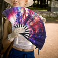 thumbnail image 3 of 33cm Arts Fan Large Plastic Fan with Sturdy Frame Decorative Advertising Fan, 3 of 4