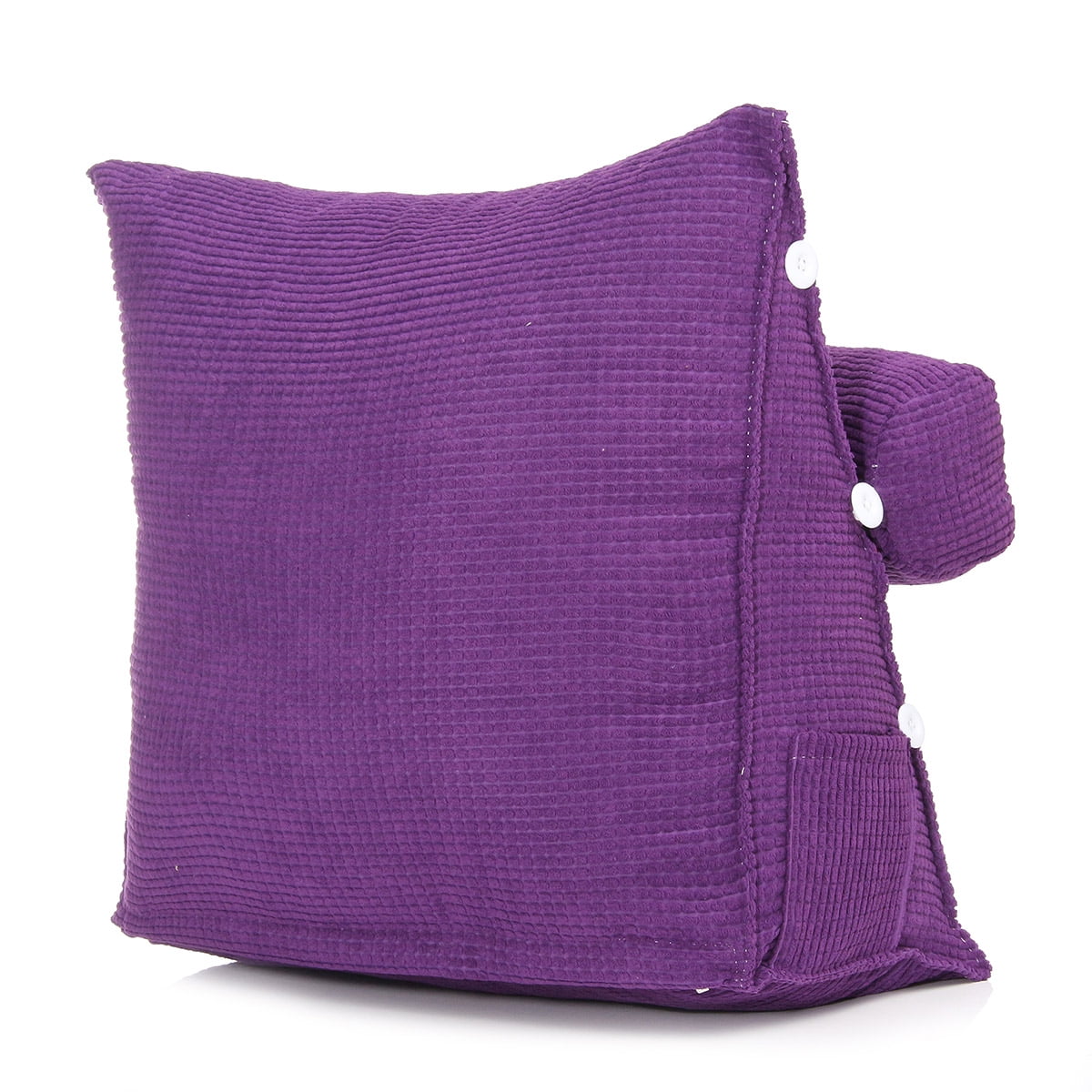 Purple Adjustable Back Wedge Cushion Pillow Sofa Bed Office Chair Rest Waist Neck Support Best Gift
