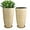 Beige, variant on Large Tall Dark Gray Planters Set of 2-9 Gallon 12" Round Outdoor Planters for Front Door & Patio, Faux Stone Indoor Plant Pots with Tray, Porch Decor Plant Containers
