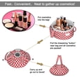 thumbnail image 2 of Christmas Full Print Drawstring Cosmetic & Makeup Bag – Large Portable Makeup Organizer with Inner Zipper Pocket & Mesh Compartment, Travel Toiletry Bag for Women, Xmas Style, 2 of 5