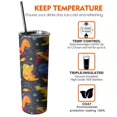 thumbnail image 6 of 20oz DarkBlue Cartoon Dinosaurs Planets Pattern Skinny Tumblers Stainless Steel Tumbler with Lid and Straw,Vacuum Insulated Double Wall Travel Tumbler Cups with Cleaning Brush for Coffee,Tea, 6 of 6