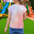 thumbnail image 6 of Delliss Girls Gradient Shirts Tie Dye Summer Crewneck T-Shirt Short Sleeve Top Tees Crewneck Fashion Shirts Tee, 6 of 7
