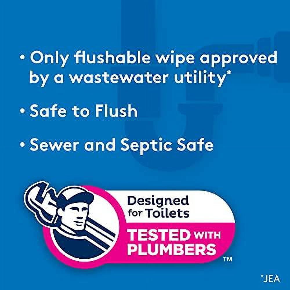 Cottonelle FreshFeel Flushable Wet Wipes for Adults and Kids, 8 Flip-Top Packs, 42 Wipes per Pack (336 Wipes Total)