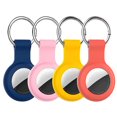 thumbnail image 1 of Yanonmyfd Waterproof Silicone Air Tags-4 Pack Sale Apple Shockproof GPS Tracker Holder Dog Collar Airtag Case Keychain Air Tag Cover Finders Accessories for Pets,Kids,Luggages,Pink/Yellow/Orange/Blue, 1 of 14