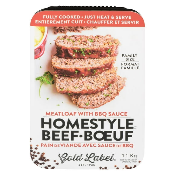 Gold Label Homestyle Beef Cooked Meatloaf with BBQ Sauce, 1.1 kg