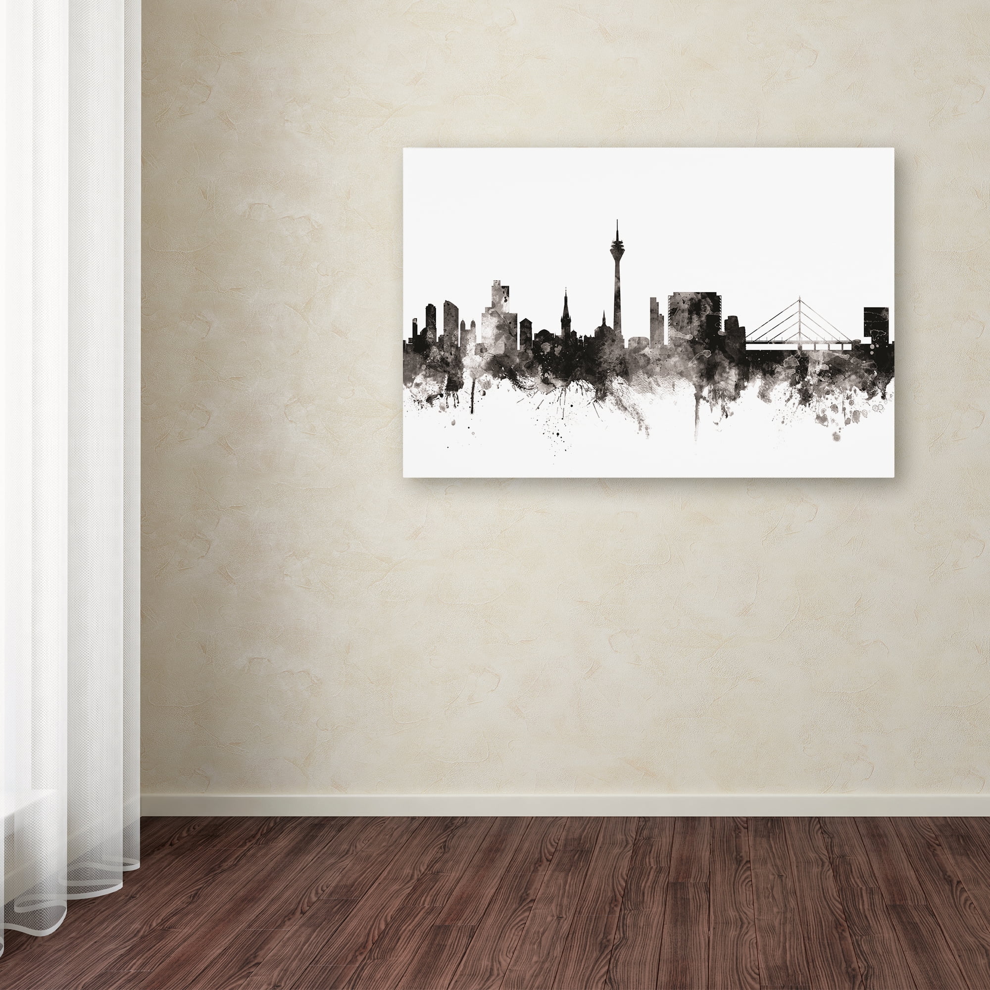 Trademark Fine Art 'Dusseldorf Germany Skyline I' Canvas Art by Michael Tompsett