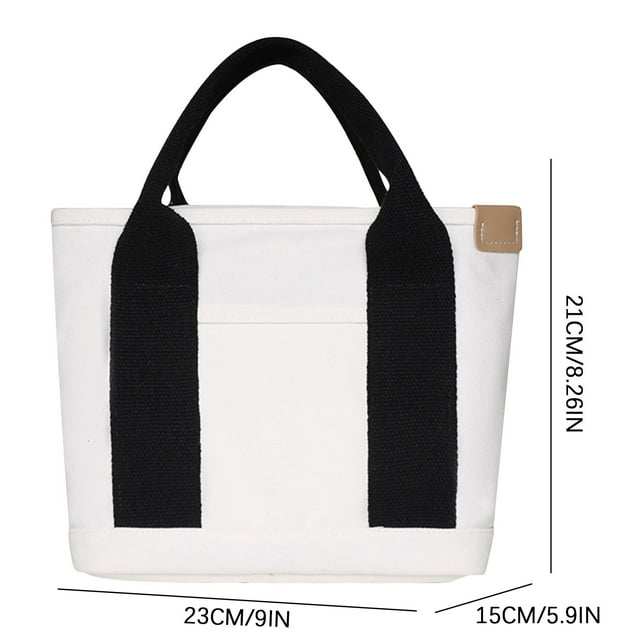 Sac en Toile Mode Sac Fourre-Tout Sac de Rangement Sac à Main à Multiples Poches Sac à Poignée