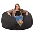 thumbnail image 1 of Ultimate Sack 5ft Foam Filled Washable Suede Covered Bean Bag Chair, Grey, 1 of 7