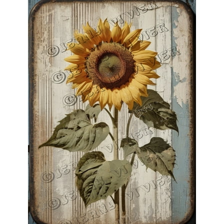 Metal Tin Sign Sunflower Flower Sign Plant Retro Sign Aluminum Vintage Sign Gift for Home Kitchen Garden Yard Wall Bedroom Club Front Door Decor 12"x16"