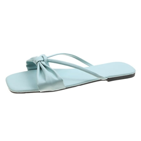

nsendm Womens Slippers Memory Foam Size 7 Fashion Spring And Summer Women House Slippers Women with Foot Support Sky Blue 8