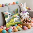 thumbnail image 4 of Nkmbld Easter Decorations Throw Pillow Covers Rabbits Short Lint Material Easter Ambiance Decoration Living Room Bedroom Sofa Pillowcase, 4 of 8