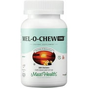 Maxi Health Mel-O Chew Melatonin 1mg Chewable Tablets for Adults & Teens – Berry Flavor – 200 Count