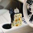 thumbnail image 3 of SEANATIVE Double Compartment Eyeglasses Case Shockproof Glasses Case Anti-Scratch Lightweight Sunglasses Pouch Portable Eyewear Storage Pouch with Zipper, Sunflower Butterfly Print, 3 of 7