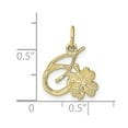 thumbnail image 2 of 10k Yellow Gold Solid Horseshoe Wishbone & Shamrock Charm, 2 of 3
