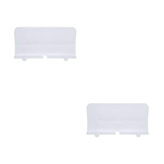 Set of 2 Wall Storage Rack Mount Monitor Stands Outlet White