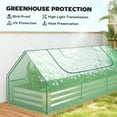 thumbnail image 4 of Outsunny 8.6 x 3 x 1ft Raised Garden Bed with Mini Greenhouse, Galvanized Raised Garden Bed with Cover, Green, 4 of 9