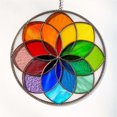 thumbnail image 3 of Rainbow Decorative Pendant Hanging Geometric Pattern Ornament Decorate Home Balcony Garden Yard, 3 of 6