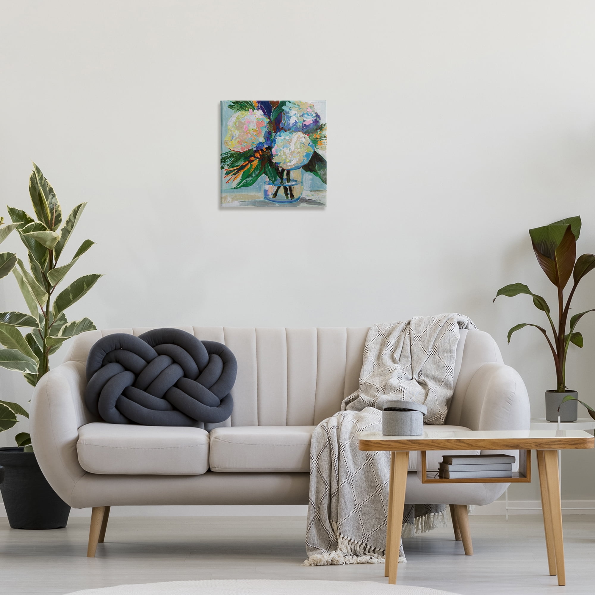 Stupell Industries Bold Summer Blooms Plants & Flowers Painting Wrapped Canvas Art Print Wall Art, 17 x 17