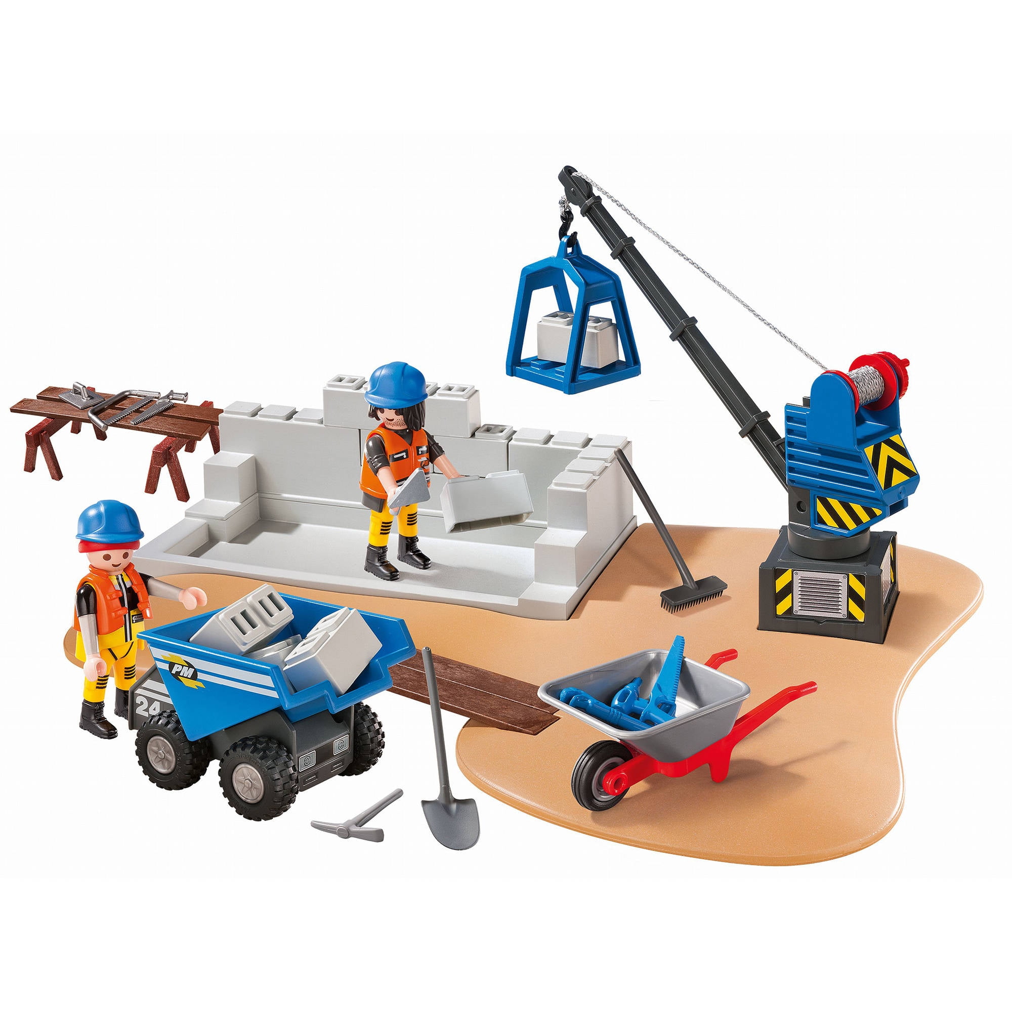 q1102 set of accessories & tools for cement Playmobil construction 
